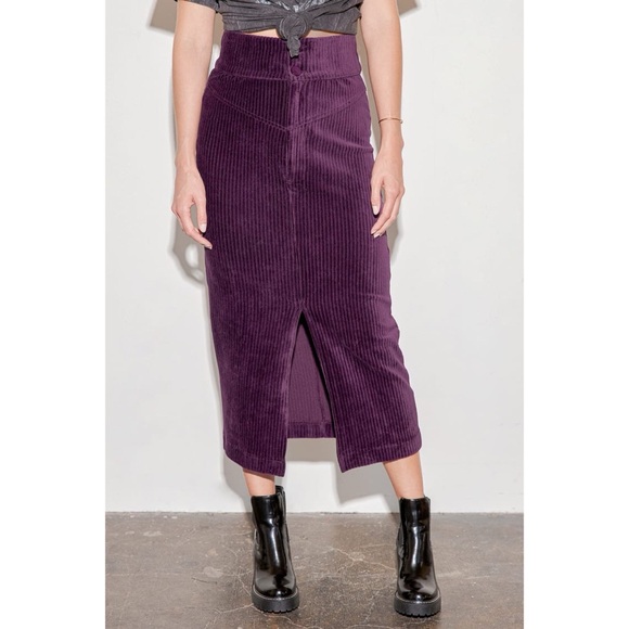 Free People Purple Midi Skirt - Picture 2 of 8